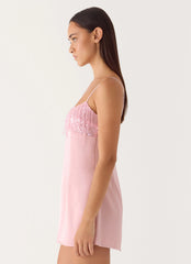 Siren Sequin Beaded Mini Dress - Pink